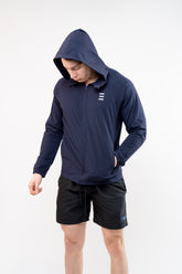 Dry fit oversized hoodie navy blue