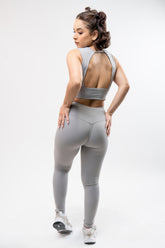 High Waisted Butt Lifting Legging Light Gray