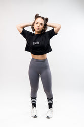 High Waisted Butt Lifting Legging Dark Gray