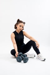 High Waisted Butt Lifting Legging Black With Texture