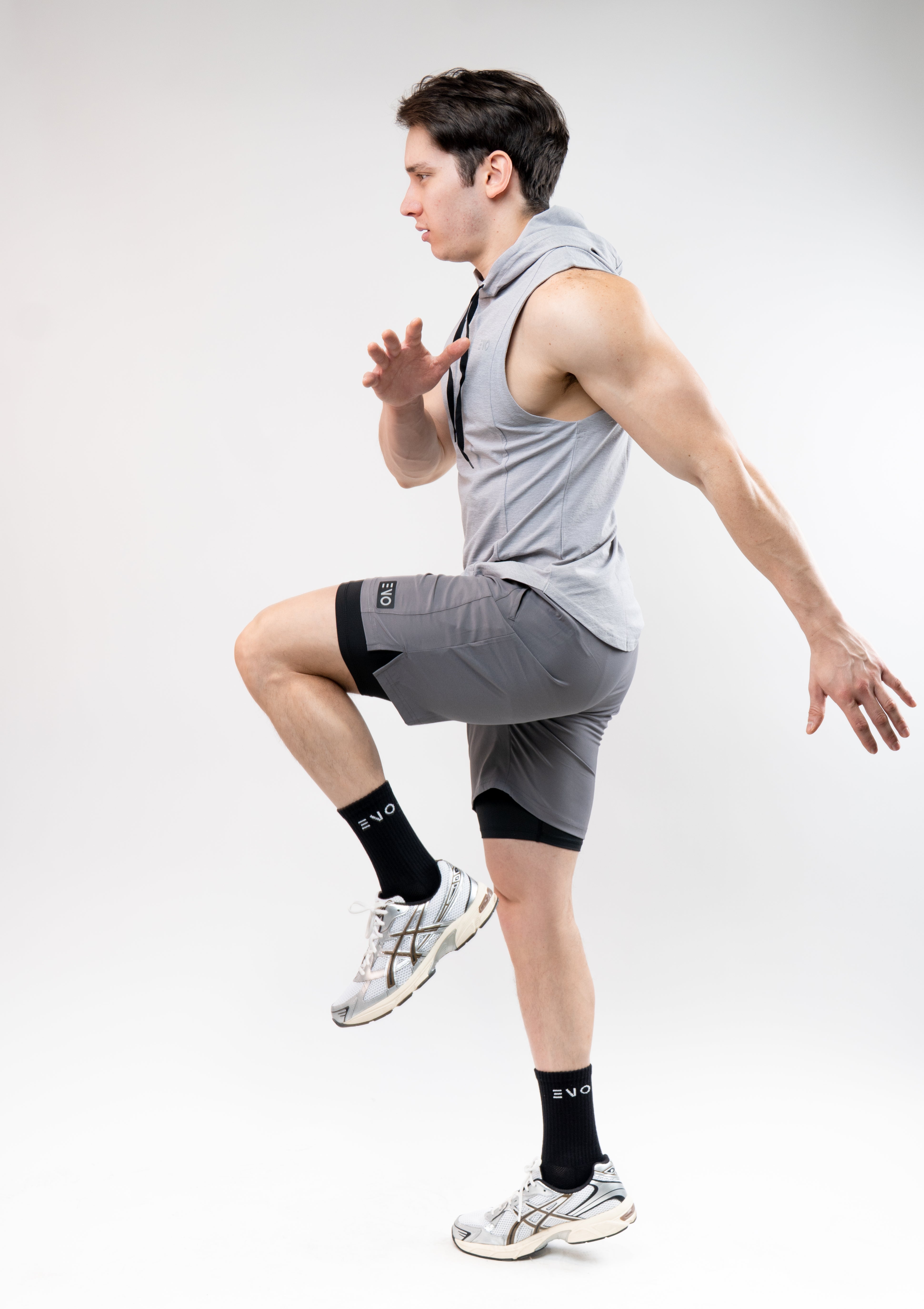 Quick Dry workout gym short Grey