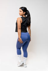 High Waisted Athletic Legging Blue